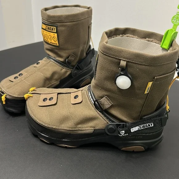 🥾 Grip Swany x Crocs x atmos All Terrain Boots – Olive Brown Men’s Size 11 NWT - Picture 6 of 8